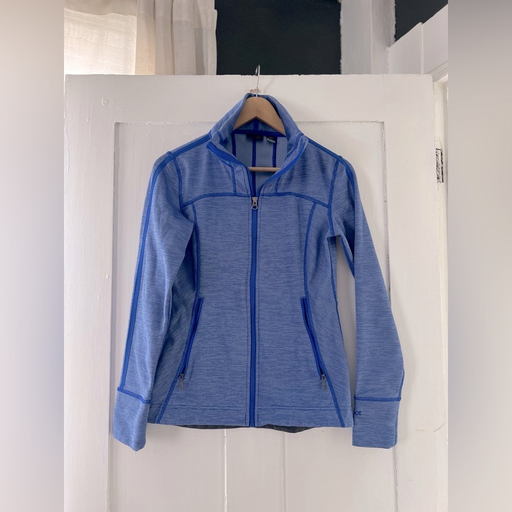 Marmot Light Blue Full Zip Soft Shell Athletic Jacket Size Small